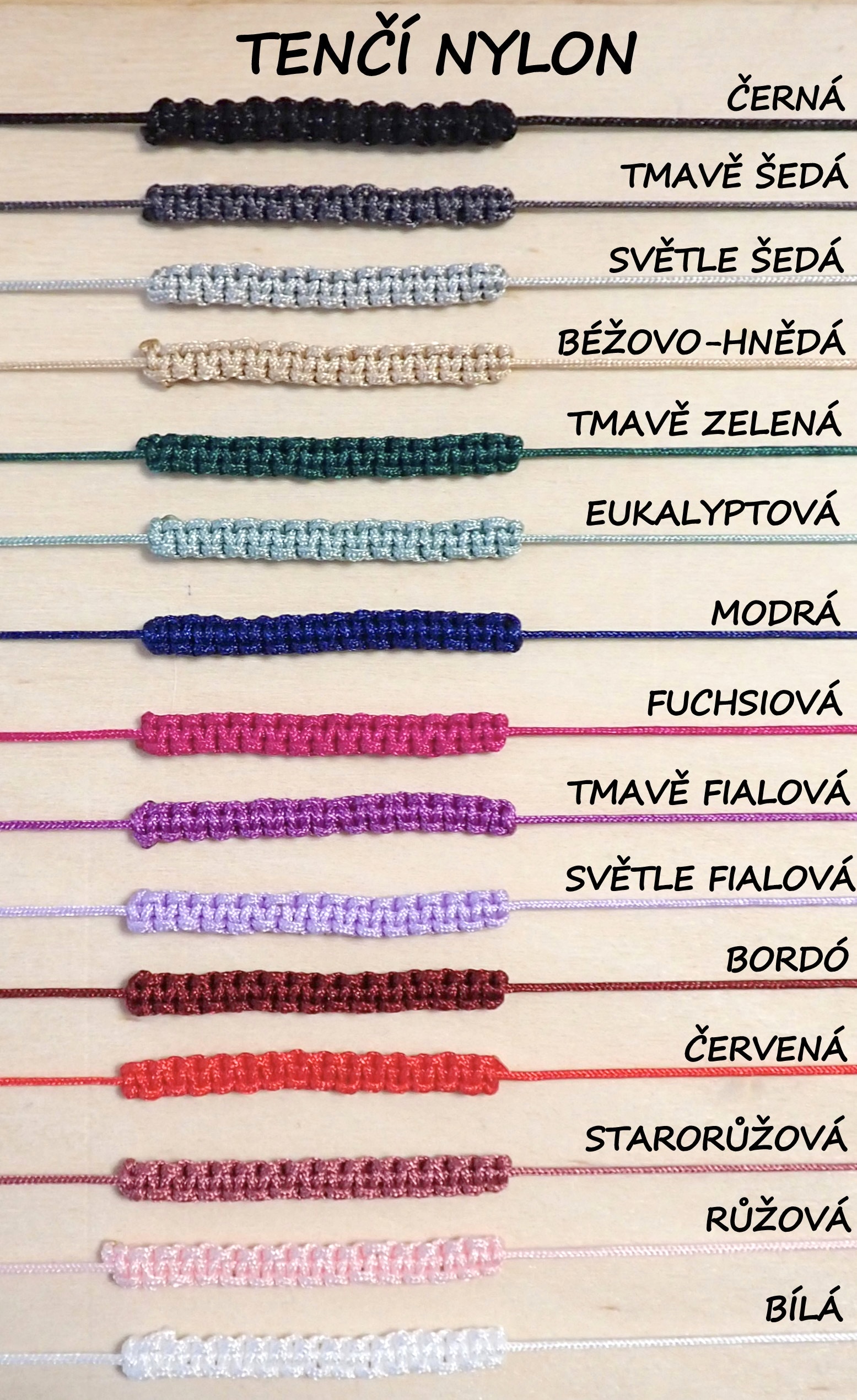 By Evka - odstíny tenčího nylonu